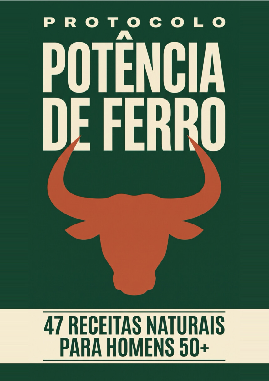 Capa do livro Protocolo Potência de Ferro: 47 receitas naturais para homens 50+
